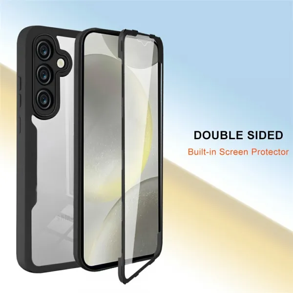 DUAL Obojstranný kryt s fóliou Samsung Galaxy S25 FE ružový