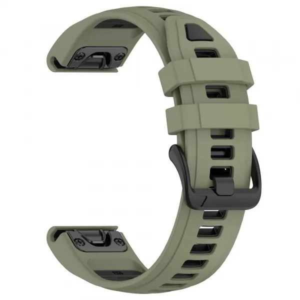 SPORTY QUICK FIT Vymeniteľný silikónový remienok Garmin - šírka 20mm tmavozelený