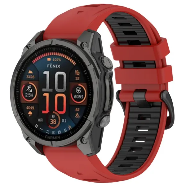 SPORTY QUICK FIT Vymeniteľný silikónový remienok Garmin - šírka 20mm červený