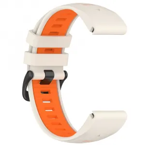 SPORTY QUICK FIT Vymeniteľný silikónový remienok Garmin - šírka 20mm biely-oranžový