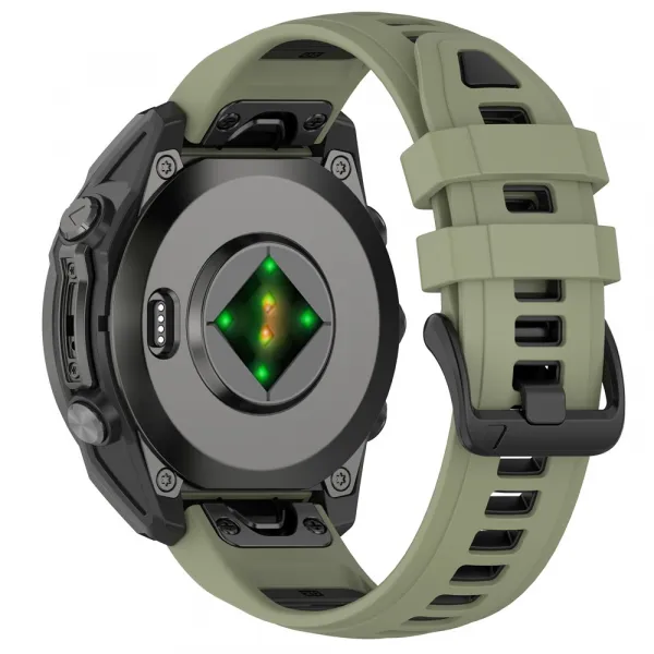 SPORTY QUICK FIT Vymeniteľný silikónový remienok Garmin - šírka 20mm tmavozelený