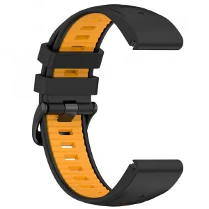 SPORTY QUICK FIT Vymeniteľný silikónový remienok Garmin - šírka 20mm čierny-oranžový