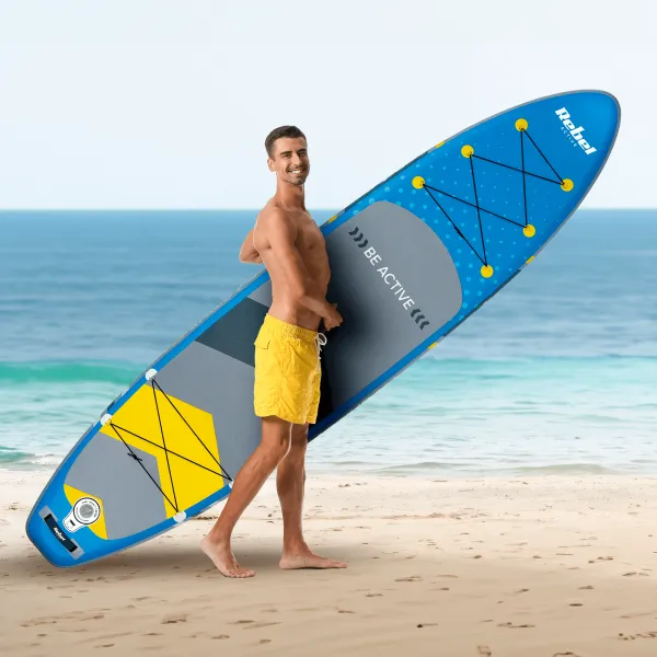 Paddleboard REBEL ACTIVE 350x81x15cm, nafukovací, sada, MODRÝ