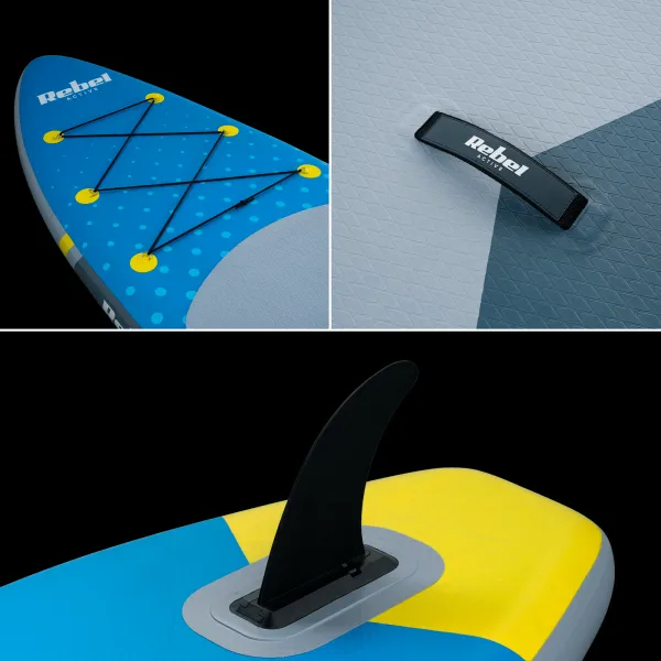 Paddleboard REBEL ACTIVE 350x81x15cm, nafukovací, sada, MODRÝ