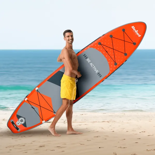 Paddleboard REBEL ACTIVE 350x81x15cm, nafukovací, sada, ORANŽOVY