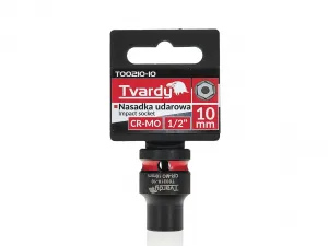 Tvardy Rázová hlavica 1/2" – 10 mm, krátka, CR-MO