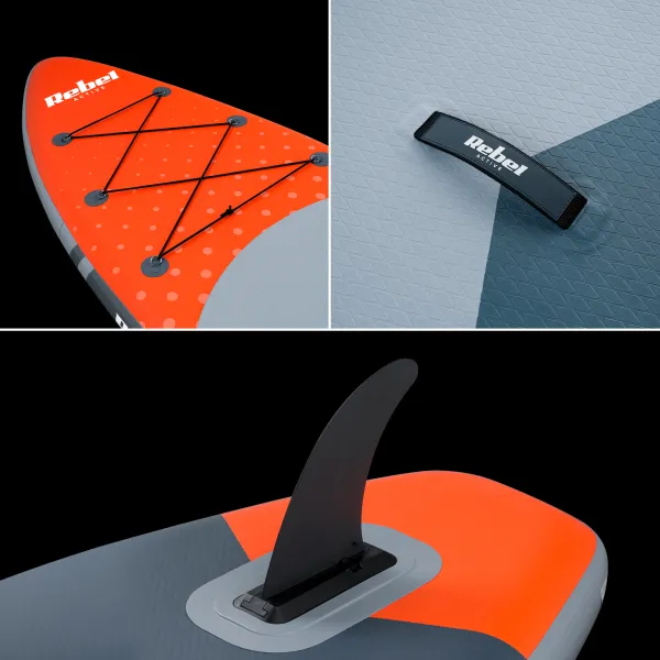 Paddleboard REBEL ACTIVE 350x81x15cm, nafukovací, sada, ORANŽOVY