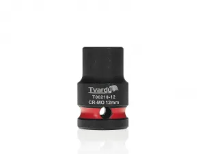 Tvardy Rázová hlavica 1/2" – 12 mm, krátka, CR-MO