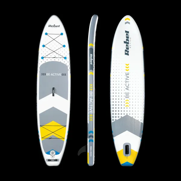 Paddleboard REBEL ACTIVE 350x81x15cm, nafukovací, sada, BIELY