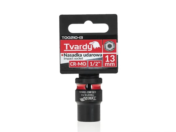 Tvardy Rázová hlavica 1/2" – 13 mm, krátka, CR-MO