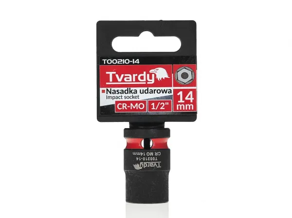 Tvardy Rázová hlavica 1/2" – 14 mm, krátka, CR-MO
