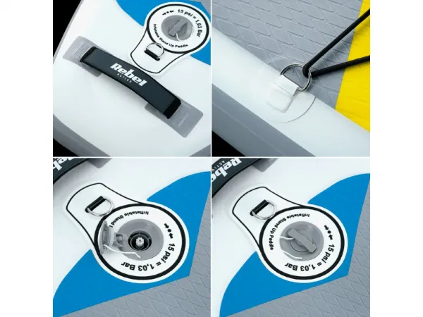Paddleboard REBEL ACTIVE 350x81x15cm, nafukovací, sada, BIELY
