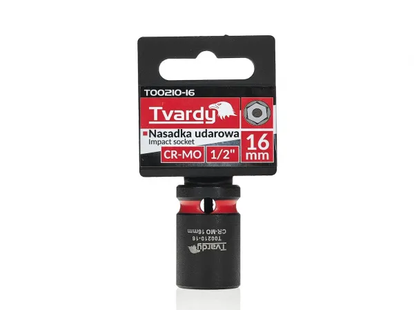 Tvardy Rázová hlavica 1/2" – 16 mm, krátka, CR-MO