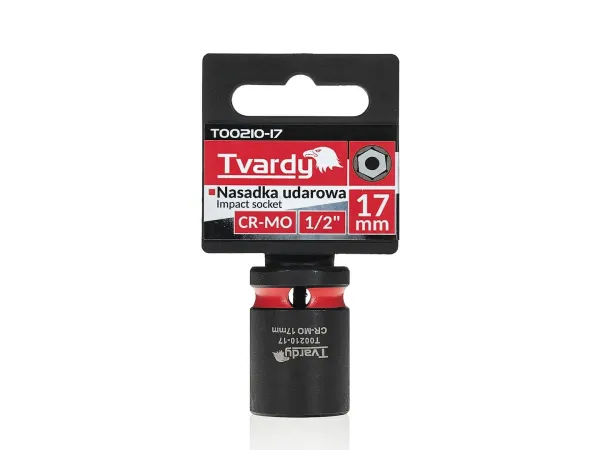 Tvardy Rázová hlavica 1/2" – 17 mm, krátka, CR-MO