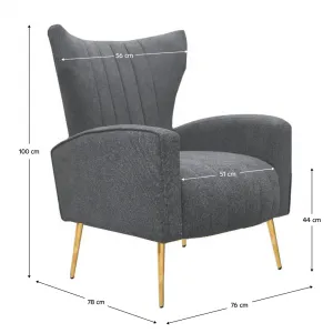 Relaxačné kreslo, sivá Velvet látka, BARET