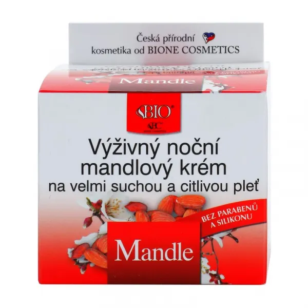 Bione Cosmetics Almonds výživný nočný krém pre veľmi suchú a citlivú pleť 51 ml