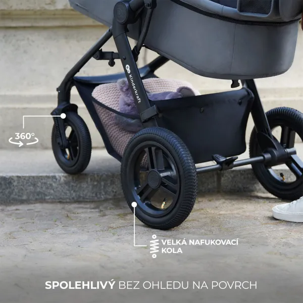 Kočík Kinderkraft Moov 2 XL Air 3v1 Farba: Grey
