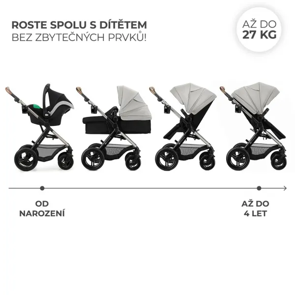 Kočík Kinderkraft Moov 2 XL Air 3v1 Farba: Grey