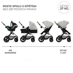 Kočík Kinderkraft Moov 2 XL Air 3v1 Farba: Grey