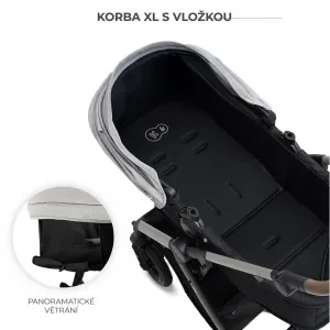 Kočík Kinderkraft Moov 2 XL Air 3v1 Farba: Grey