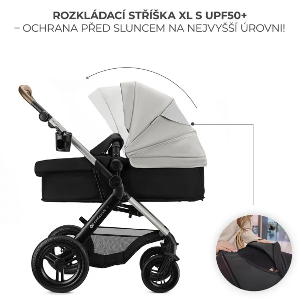 Kočík Kinderkraft Moov 2 XL Air 3v1 Farba: Grey