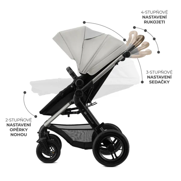 Kočík Kinderkraft Moov 2 XL Air 3v1 Farba: Grey