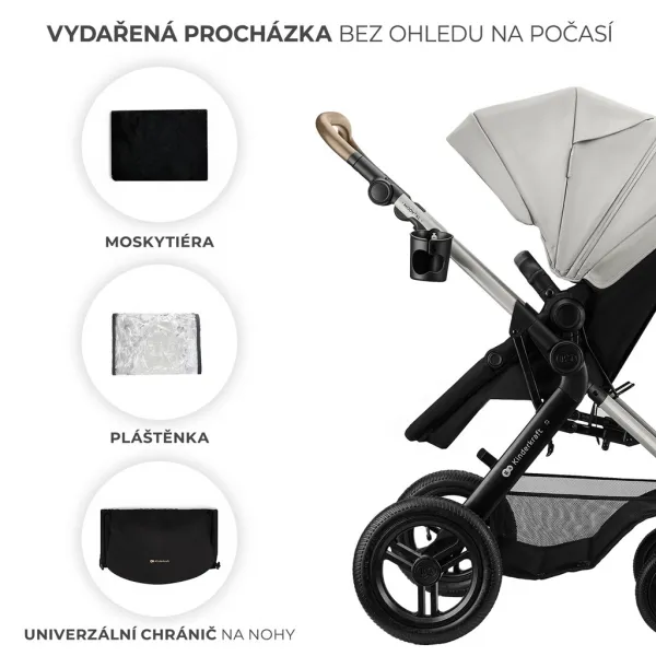 Kočík Kinderkraft Moov 2 XL Air 3v1 Farba: Grey