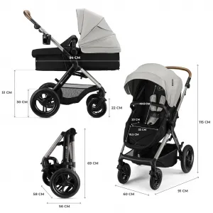 Kočík Kinderkraft Moov 2 XL Air 3v1 Farba: Grey