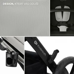Kočík Kinderkraft Moov 2 XL Air 3v1 Farba: Grey