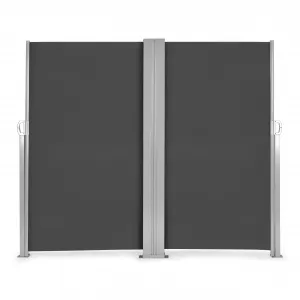 Dvojitá bočná markíza 300x300x180 cm Slnečná clona Ochrana súkromia Antracit