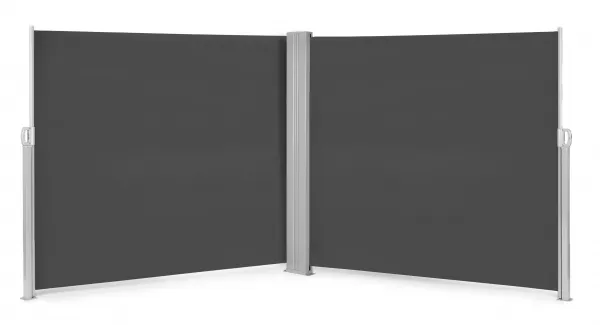 Dvojitá bočná markíza 300x300x180 cm Slnečná clona Ochrana súkromia Antracit