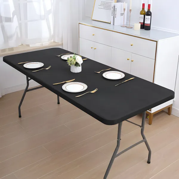 Cateringový stôl 180 cm, skladací do kufra, čierny,