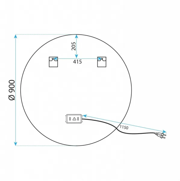 REA - Zrkadlo LED 90cm MMJ BRUSH ROSE GOLD HOM-05510