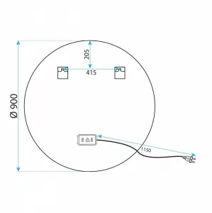 REA - Zrkadlo LED 90cm MMJ BRUSH ROSE GOLD HOM-05510