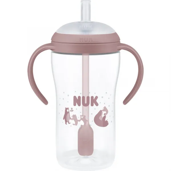 Kojenecká fľaša NUK Perfect Match na učenie so slamkou BEAR 260 ml