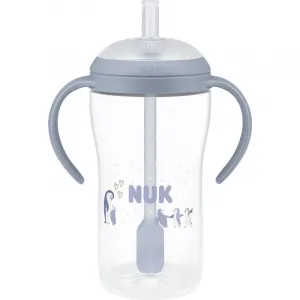 Kojenecká fľaša NUK Perfect Match na učenie so slamkou PENGUIN 260 ml