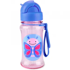 SKIP HOP Zoo tritan Fľaša so slamkou 355ml Motýlik 12m+