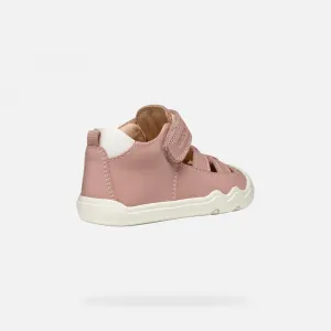Old Pink Girls' Barefoot Sneakers with Open Instep Geox Steppieu - Girls