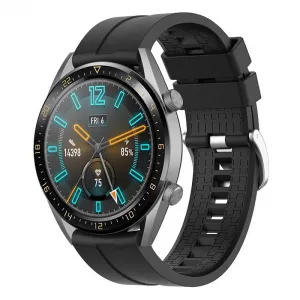 BStrap Silicone Cube remienok na Huawei Watch GT 42mm, black (SHU004C01)