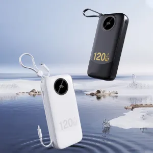 Dudao K13 Pro Power Bank 20000mAh USB / USB-C + kábel Lightning / USB-C 22.5 W, biely