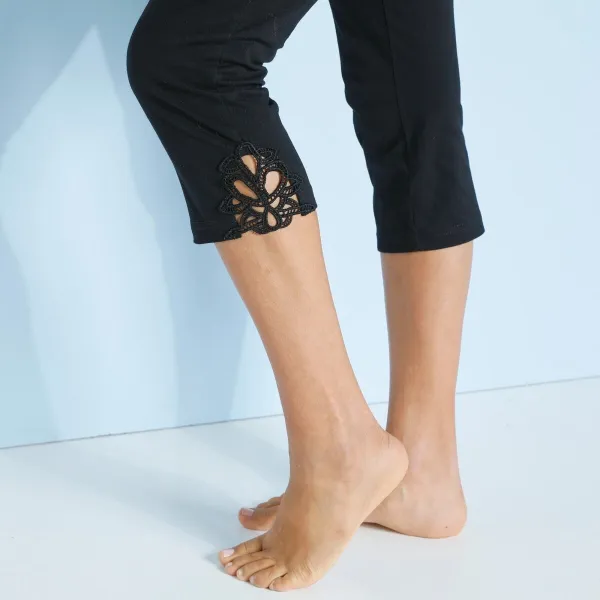 3/4 legíny s macramé