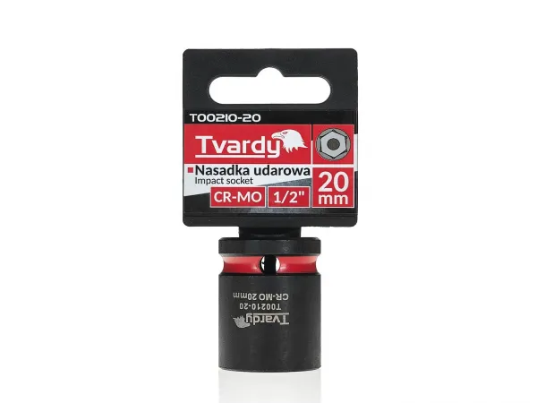 Tvardy Rázová hlavica 1/2" – 20 mm, krátka, CR-MO