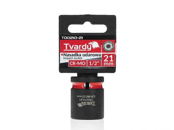 Tvardy Rázová hlavica 1/2" – 21 mm, krátka, CR-MO