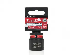 Tvardy Rázová hlavica 1/2" – 22 mm, krátka, CR-MO