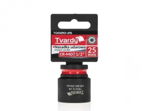 Tvardy Rázová hlavica 1/2" – 25 mm, krátka, CR-MO
