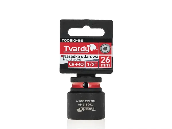 Tvardy Rázová hlavica 1/2" – 26 mm, krátka, CR-MO