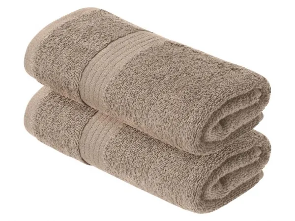 Livarno® Froté uteráky, 50 x 100 cm, 2 kusy (béžová)