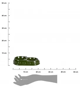 Esschert Design Dvojitá miska pre ježka SPIKYBOWL zelená