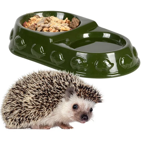 Esschert Design Dvojitá miska pre ježka SPIKYBOWL zelená