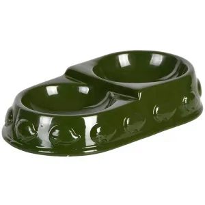 Esschert Design Dvojitá miska pre ježka SPIKYBOWL zelená